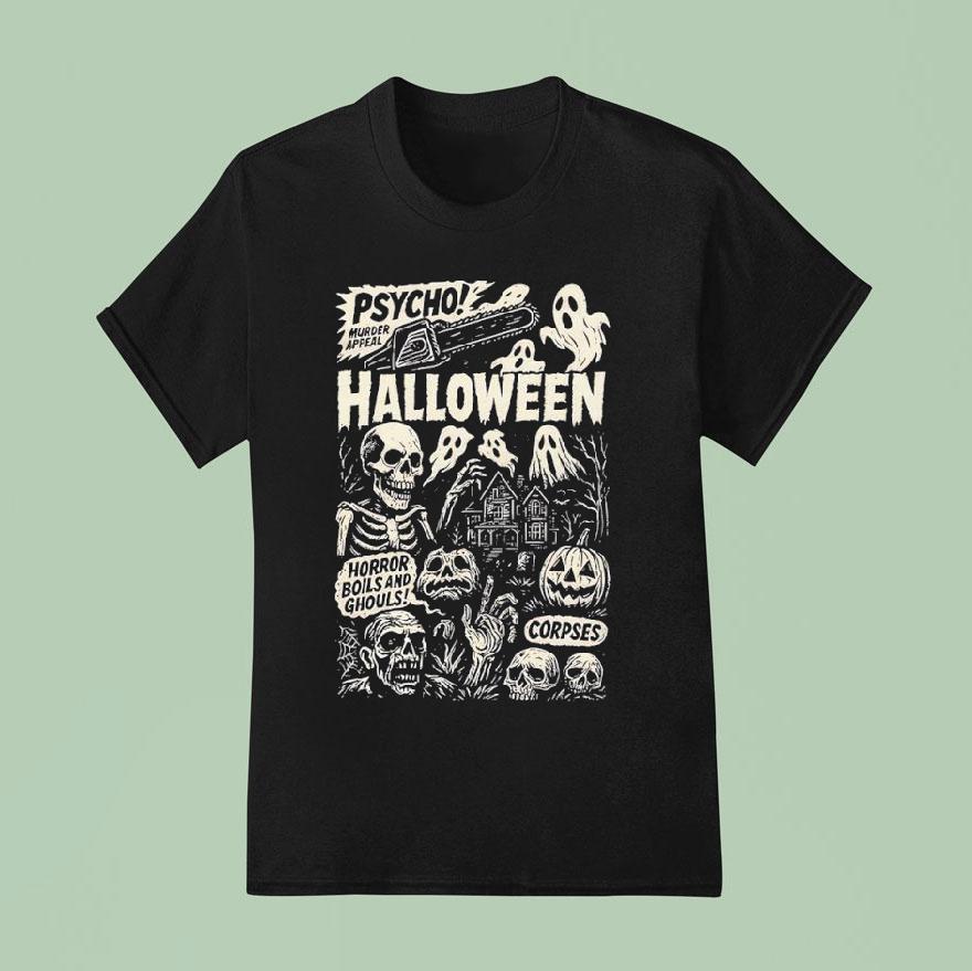 Psycho Murder Appeal Halloween T Shirt