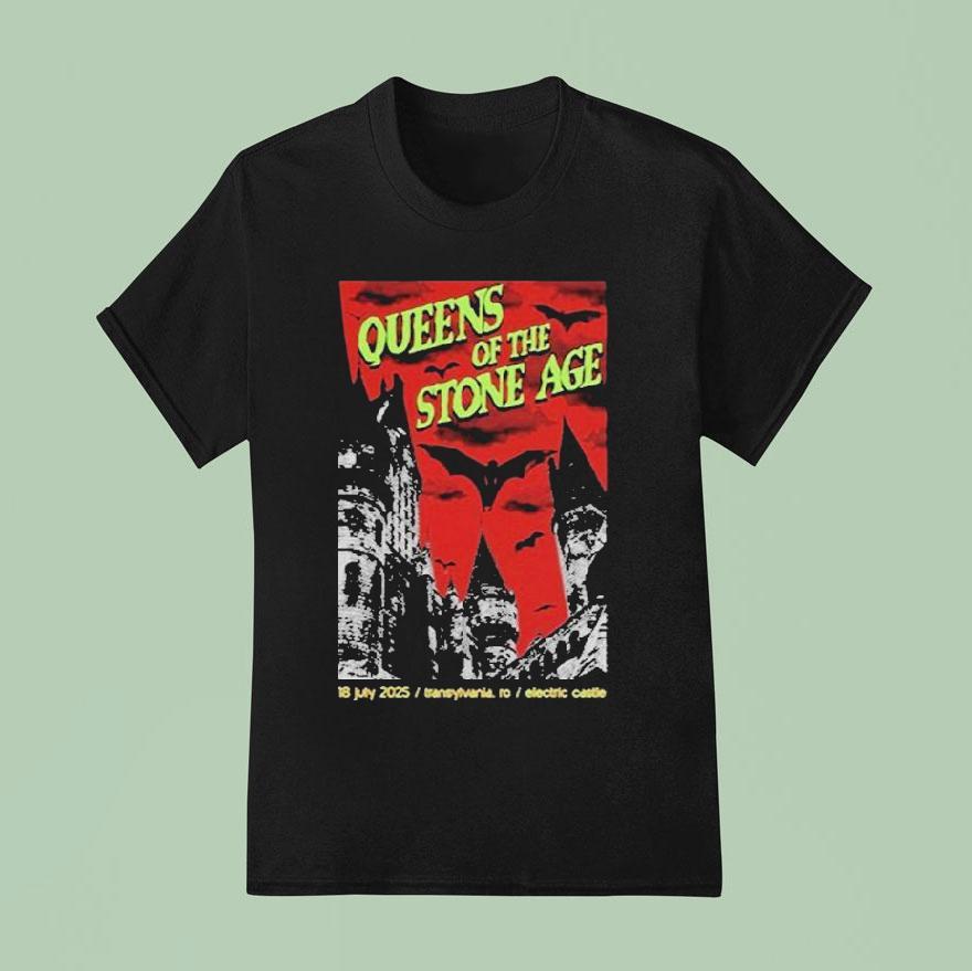 Queens Of The Stone Age July Transylvania Ro Electric Castle T Shirt