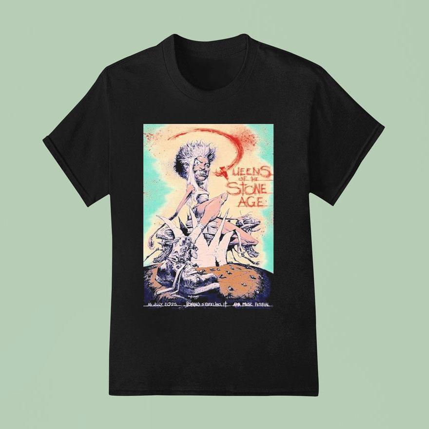 Queens Of The Stone Age Ama Music Festival In Romano D Ezzelino Italy On July T Shirt