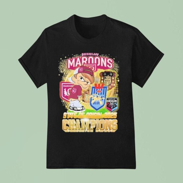 Queensland Maroons State Of Origin Champions Pee T Shirt