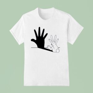 Rabbit Hand Shadow Ringer T Shirt