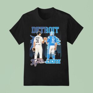 Riley Greene And Jared Goff Detroit Tigers X Detroit Lions Signatures T Shirt