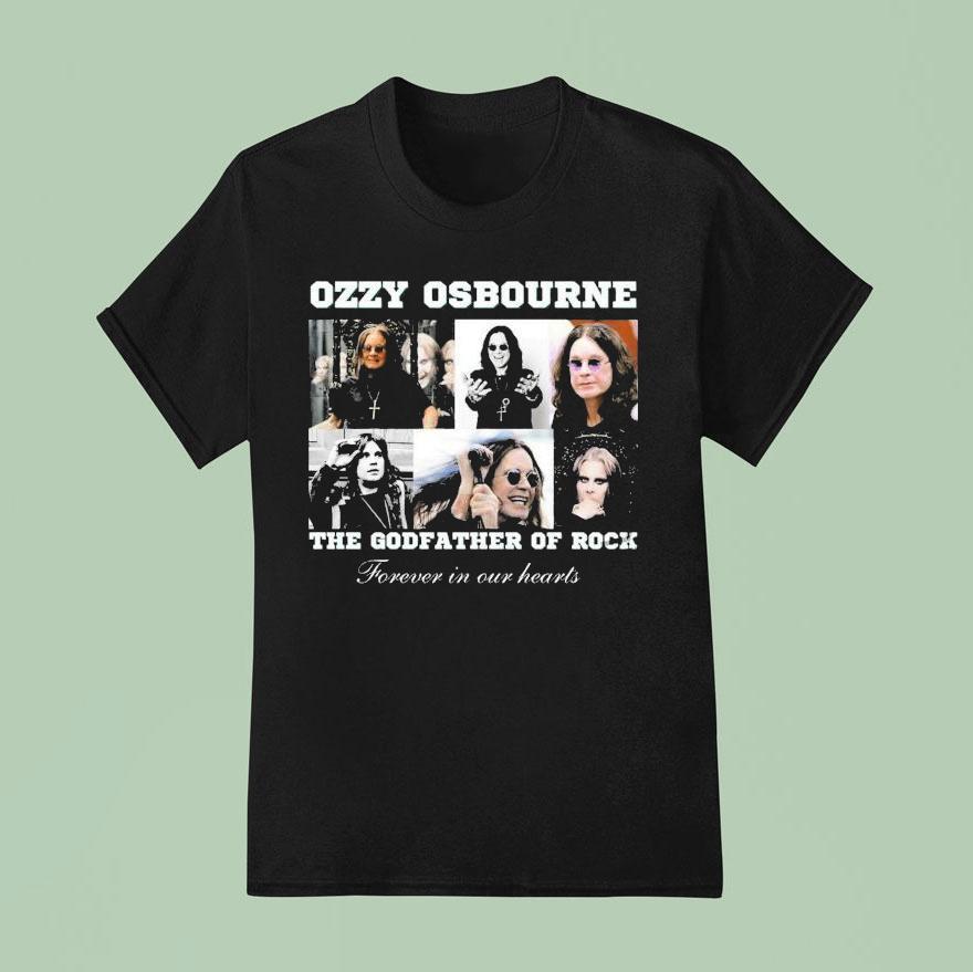 Rip Ozzy Osbourne The Godfather Of Rock Forever In Our Hearts T Shirt