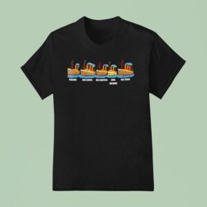 Rms Titanic Britannic Poseidon Carpathia Famous Ship Lovers T Shirt