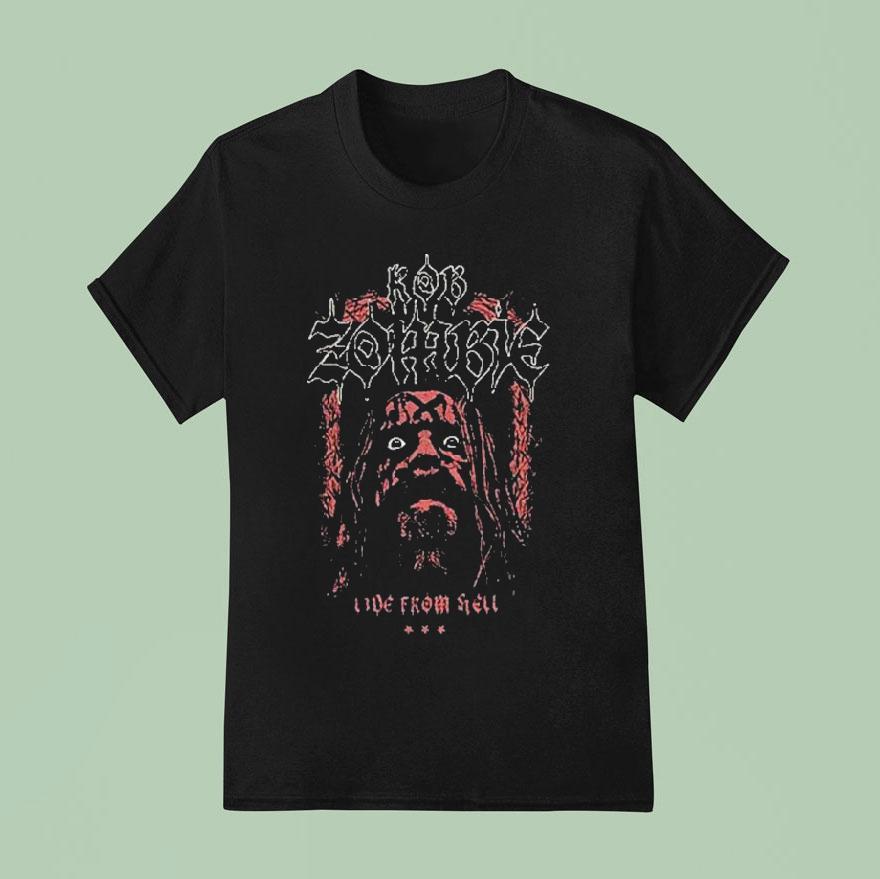Rob Zombie Live From Hell Freak With Thorns T Shirt