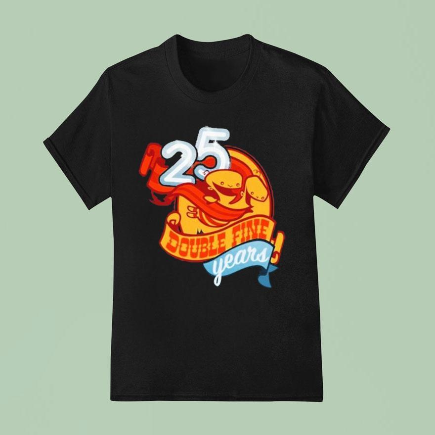 Run Games Double Fine Th Anniversary T Shirt