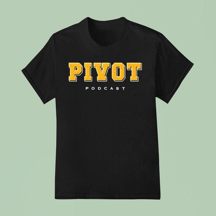 Ryan Clark Wearing Pivot Podcas T Shirt