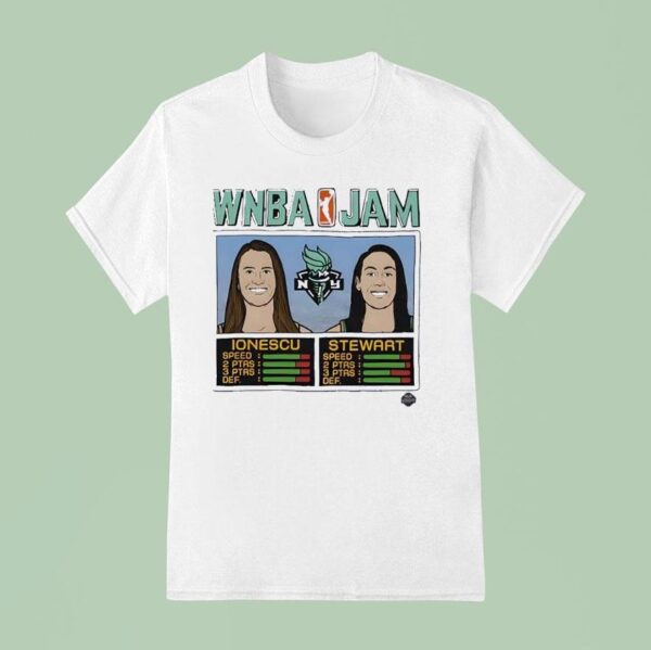 Sabrina Ionescu And Breanna Stewart New York Liberty Wnba Jam T Shirt