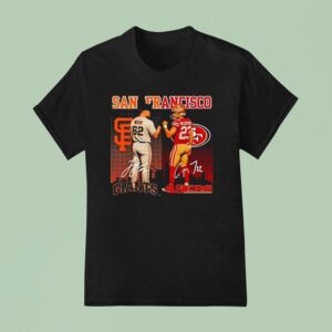 San Francisco City Skyline Webb Giants And Mccaffrey San Francisco Ers Signatures T Shirt