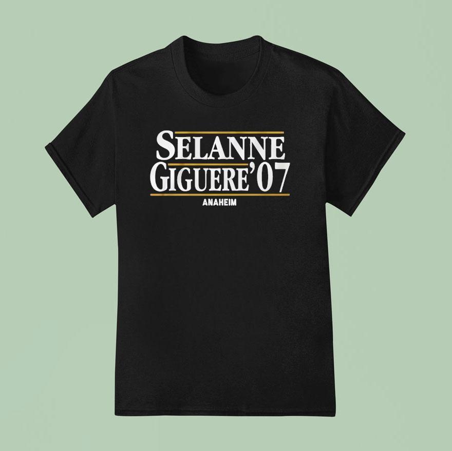 Selanne Giguere Anaeim T Shirt