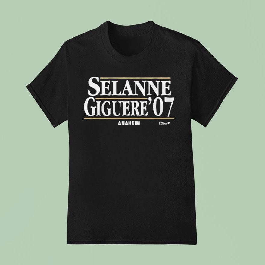 Selanne Giguere Anaheim T Shirt