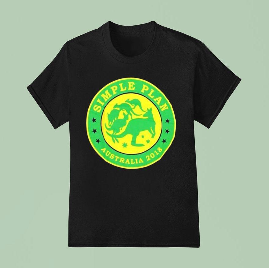 Simple Plan Australia Tour Kangaroo T Shirt