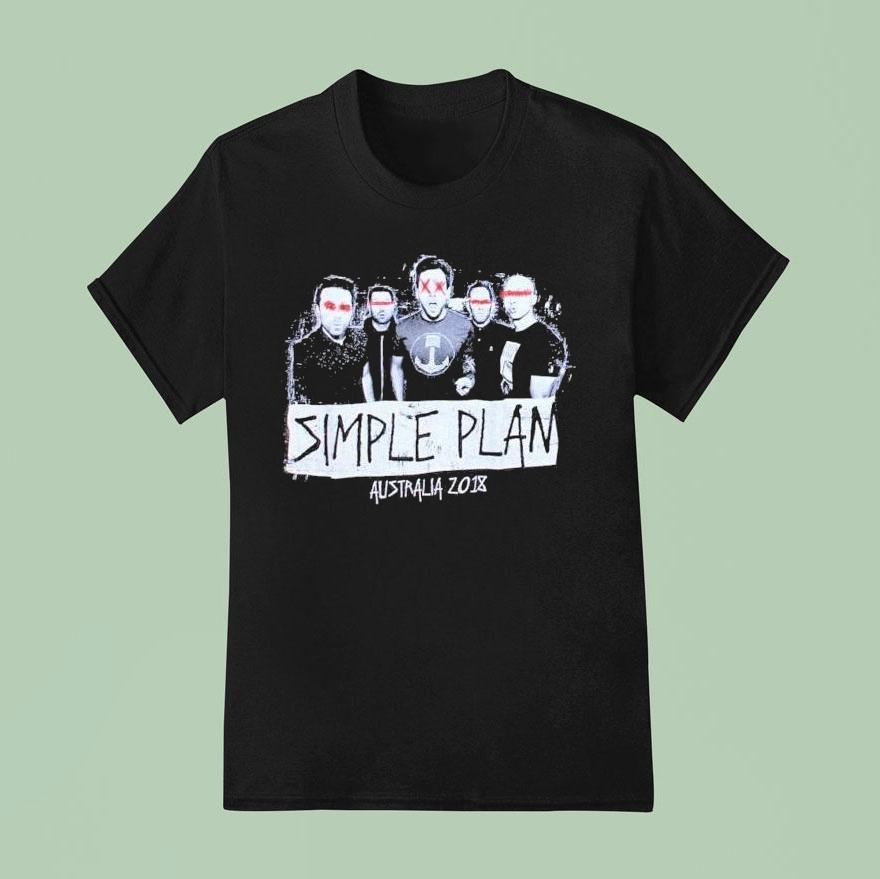 Simple Plan Australia Tour Photo T Shirt