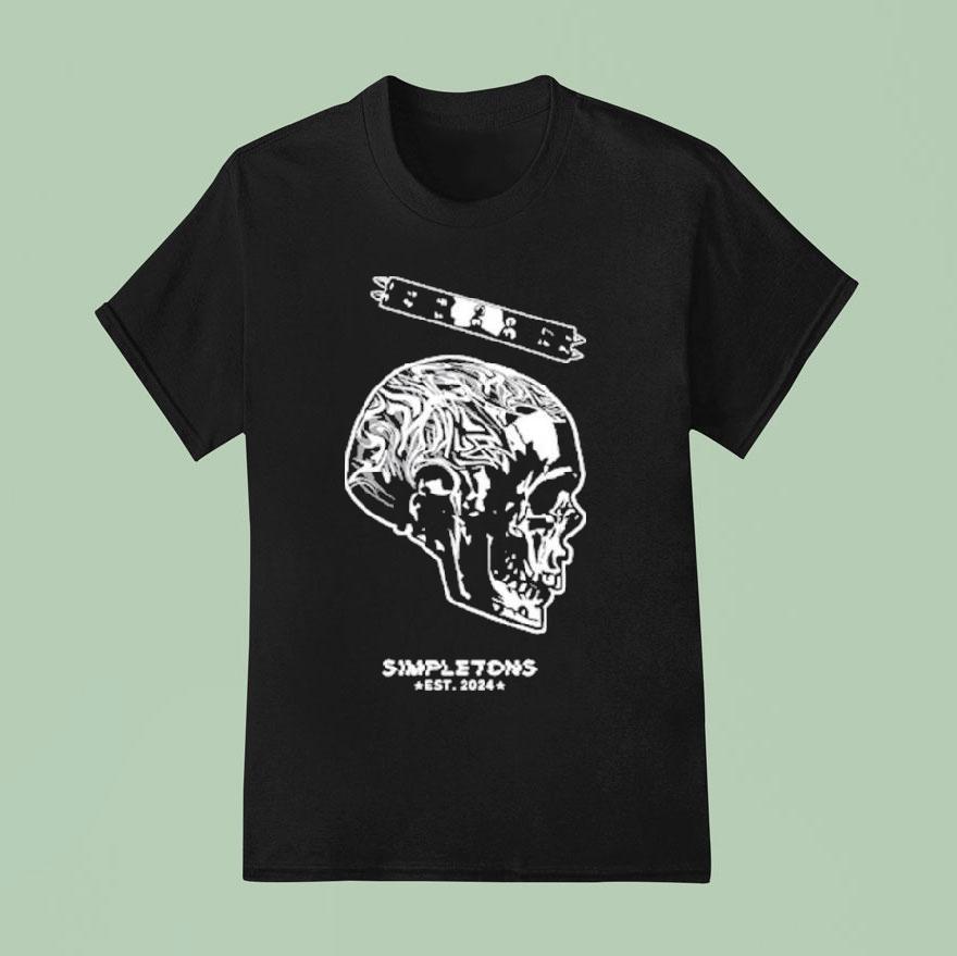 Simpletons Est Skull T Shirt
