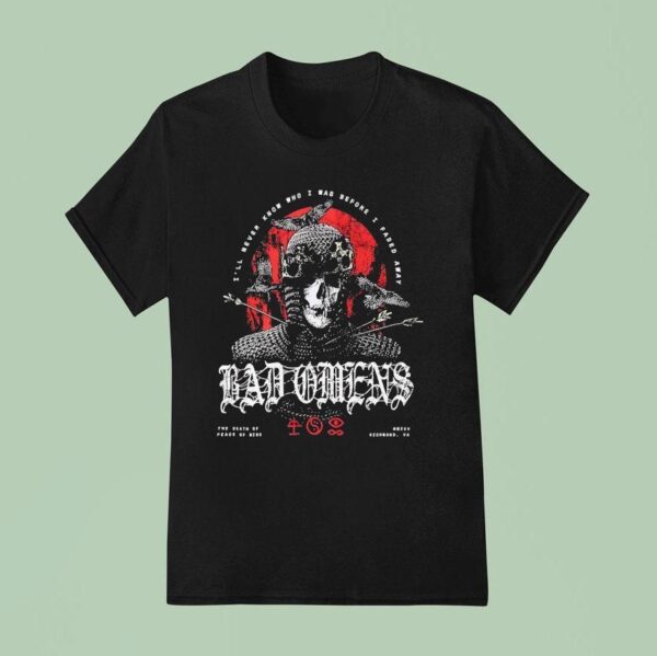 Skeleton Bad Omens The Death Of Peace Of Mind Medieval King T Shirt