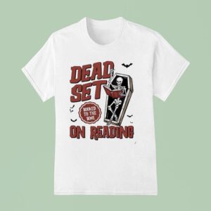 Skeleton Dead Set On Reading Booked To The Bone Halloween T Shirt