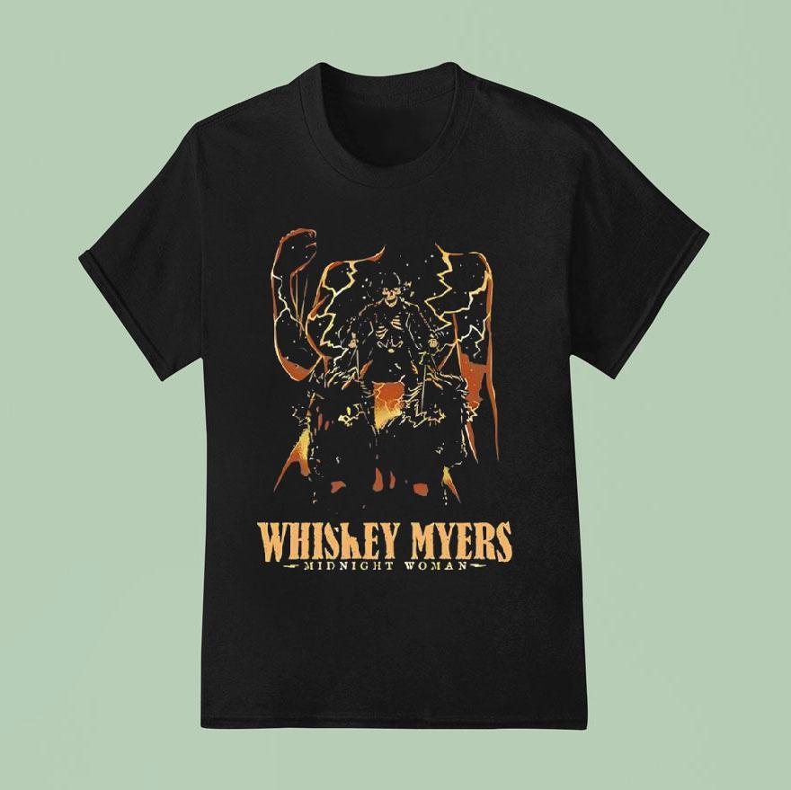 Skeleton Whiskey Myers Midnight Woman T Shirt