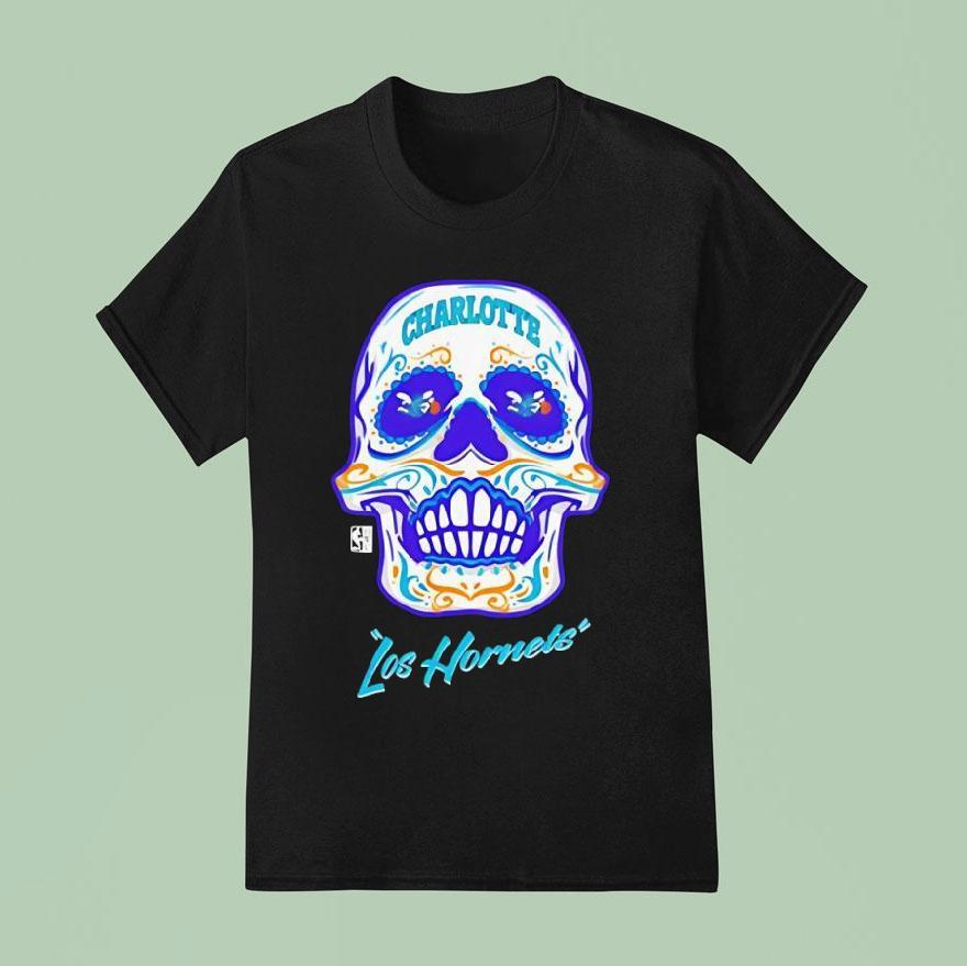 Skull Charlotte Hornets Los Hornets T Shirt