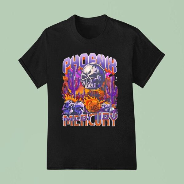 Skull Phoenix Mercury Basketball Graphic T Shirt