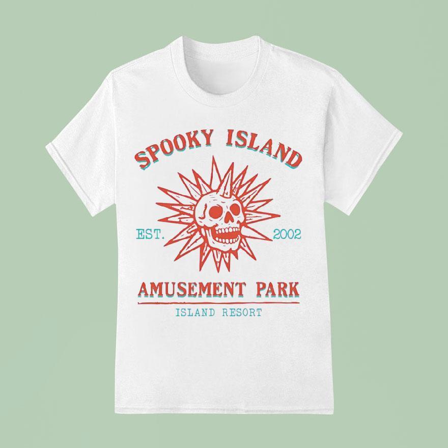 Skull Spooky Island Amusement Park Est T Shirt