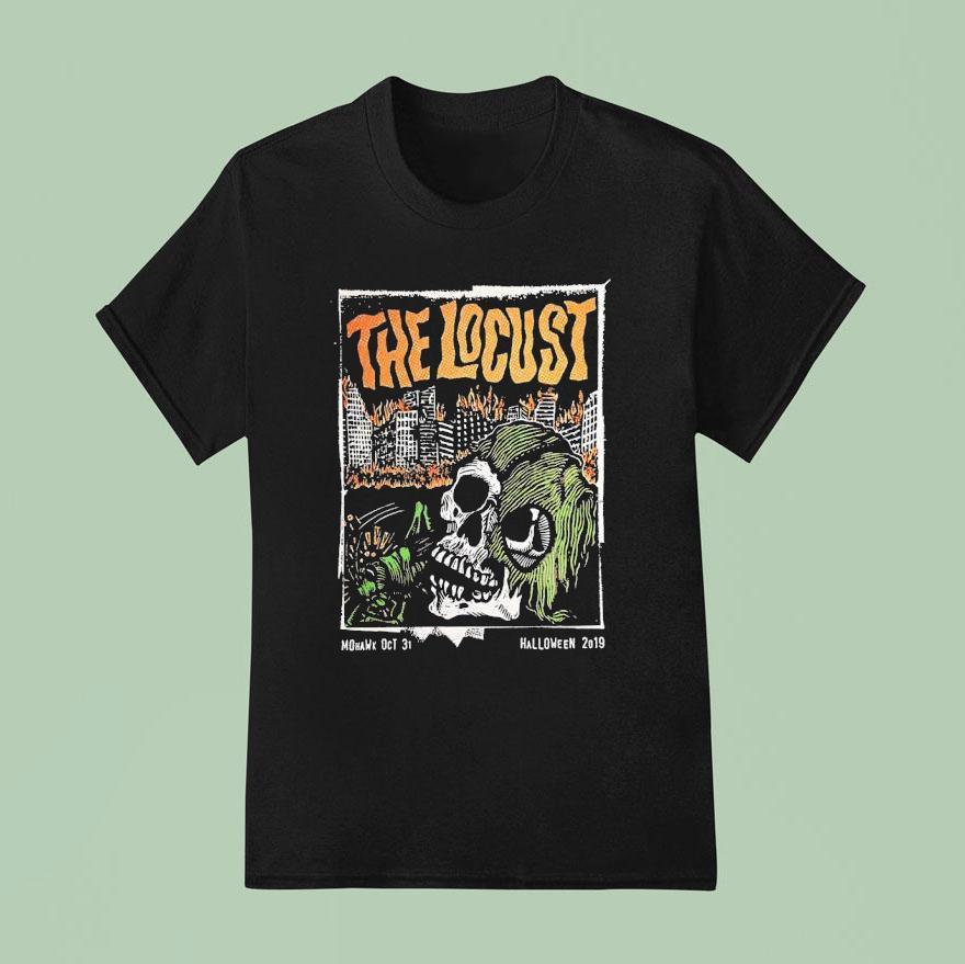 Skull The Locust Mohawk Oct Halloween T Shirt