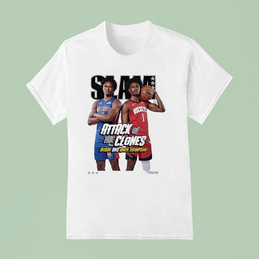 Slam Ausar Thompson X Amen Thompson Attack Of The Clones Magazine T Shirt