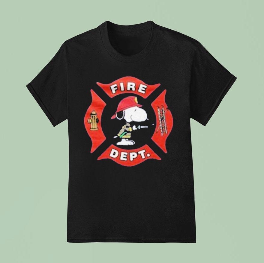 Snoopy Fire Department Masco T Shirt