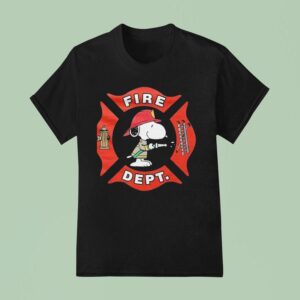 Snoopy Fire Dept Logo Parody T Shirt