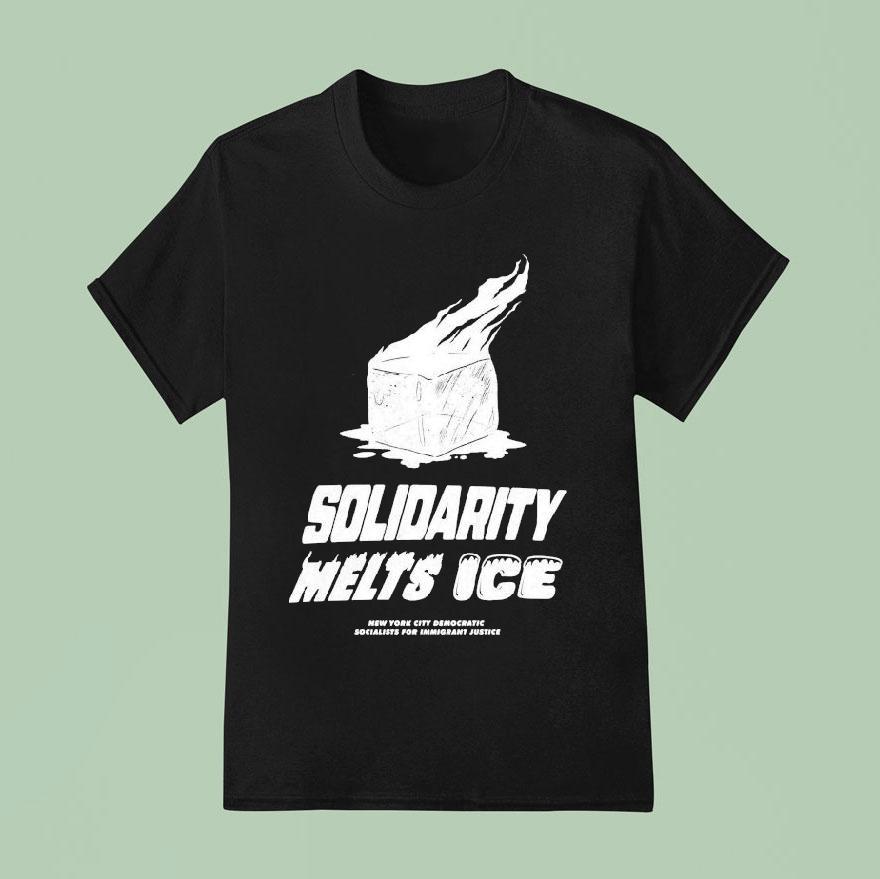 Solidarity Melts Ice New York City Democratic Socialists Of America T Shirt