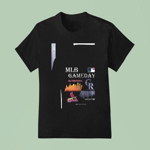 St Louis Cardinals Vs Colorado Rockies Mlb Gameday Schedule Skyline City T Shirt