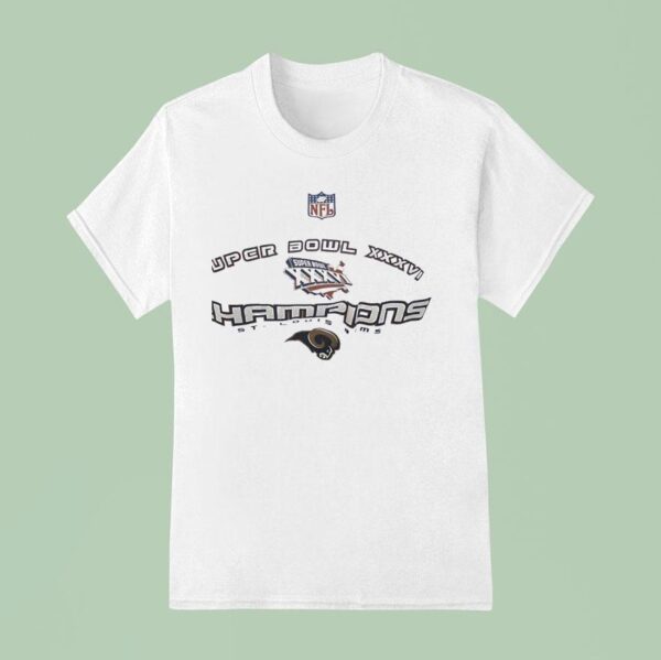 St Louis Rams Nfl Super Bowl Xxxvi Champions T Shirt