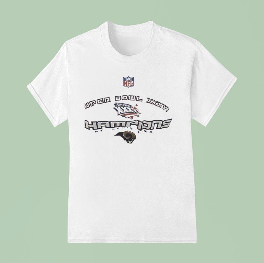 St Louis Rams Nfl Super Bowl Xxxvi Champions T Shirt