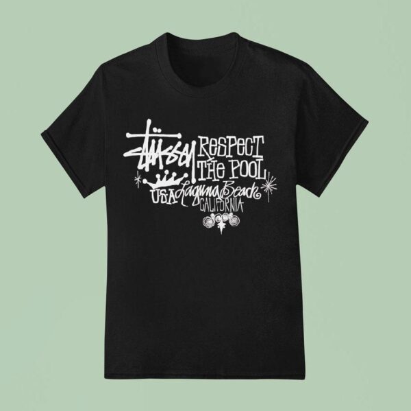 Stussy Respect The Pool Usa Laguna Beach California T Shirt