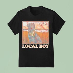 Sunset Dog In Field Local Boy T Shirt