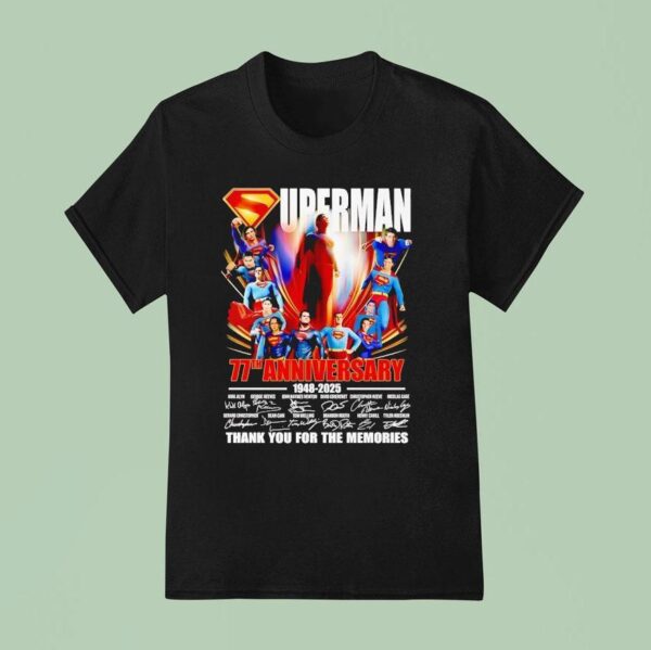 Superman Th Anniversary Signatures Thank You For The Memories T Shirt