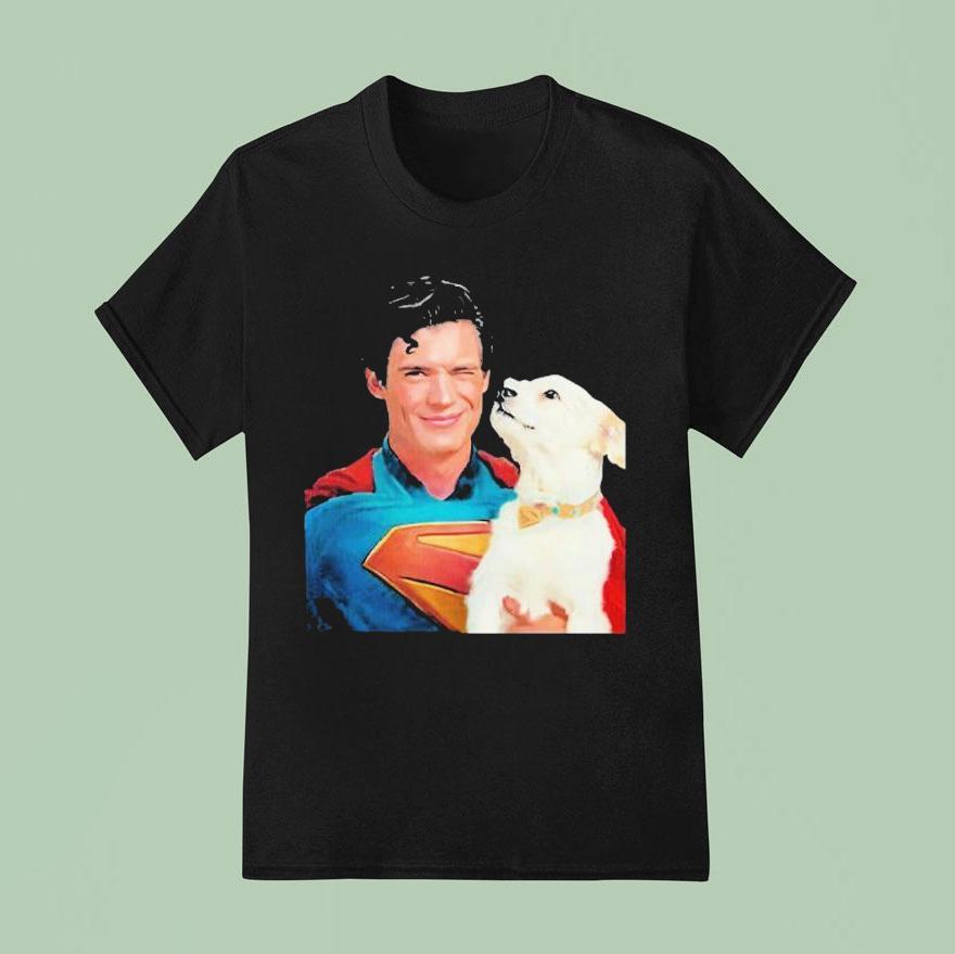 Superman Clark Kent And Krypto The Superdog T Shirt