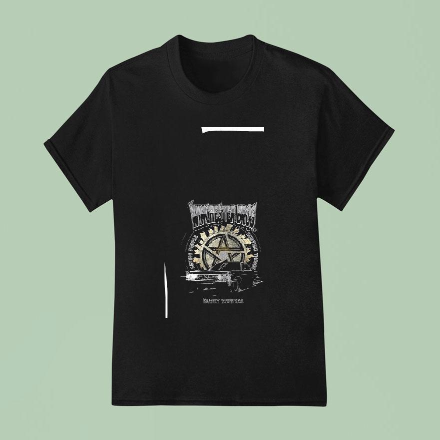 Supernatural Winchester Bros Saving People Hunting Things Family Business Always Keep Fighting T Shirt