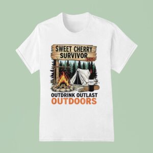 Sweet Cherry Survivor Outdrink Outlast Outdoors T Shirt