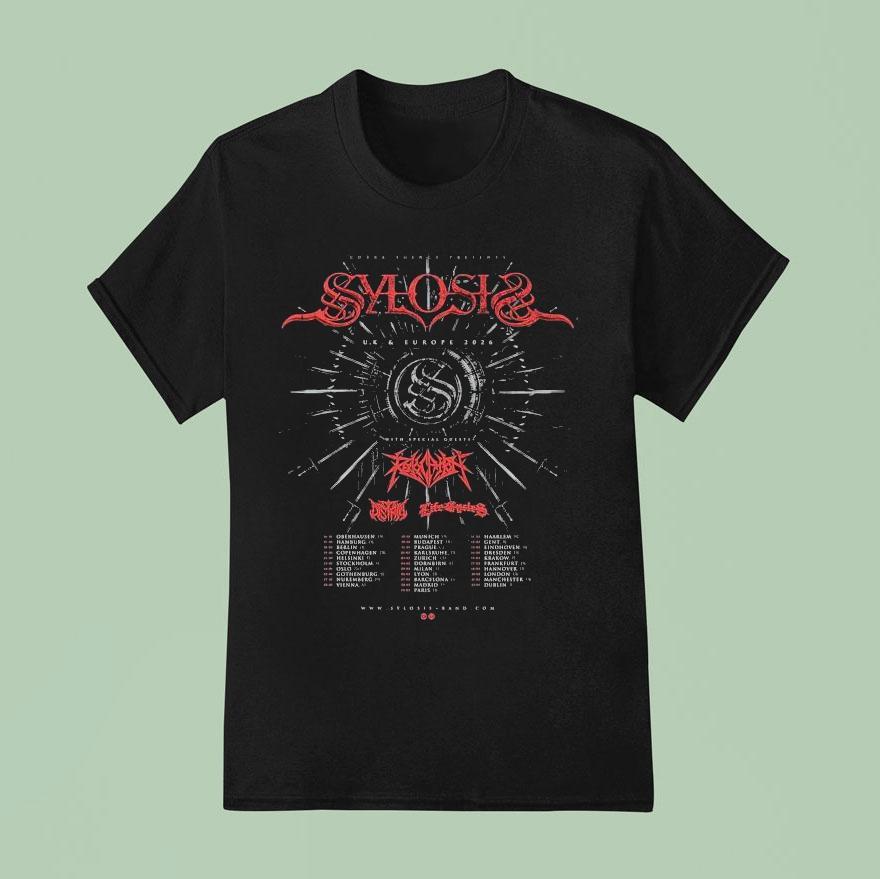 Sylosis Eu Uk Headline Tour Dates With Revocation X Distant X Life Cycles T Shirt