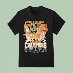 Tennessee Volunrs Yes I Am Old But I Saw Back Back National Champions Signatures T Shirt