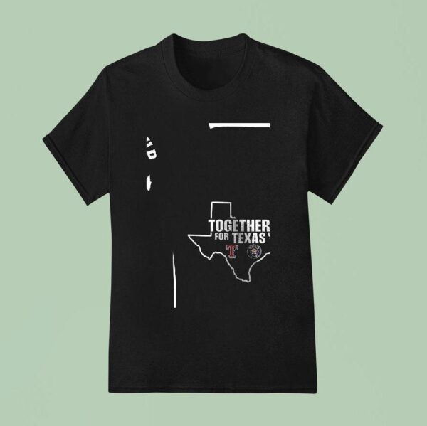 Texas Ranger Houston Astros Together For Texas Straight Up Texas Map Logo T Shirt