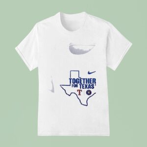 Texas Rangers Houston Astros Together For Texas Skeleton City Skyline T Shirt