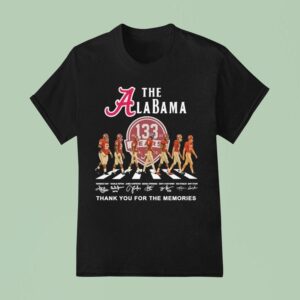 The Alabama Crimson Tide Years Thank You For The Memories Road Abbey Signatures T Shirt