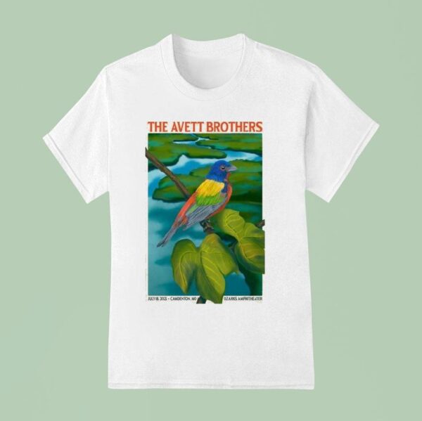 The Avett Brothers Ozarks Amphitheater Camdenton Tour Bird T Shirt