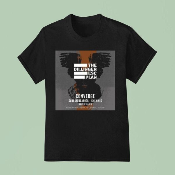 The Dillinger Esc Plan Converge Sanguisugabogg Khemmis Suicide Denver Co July T Shirt