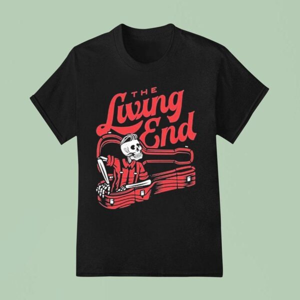 The Living End Guitar Case Skeleton T Shirt