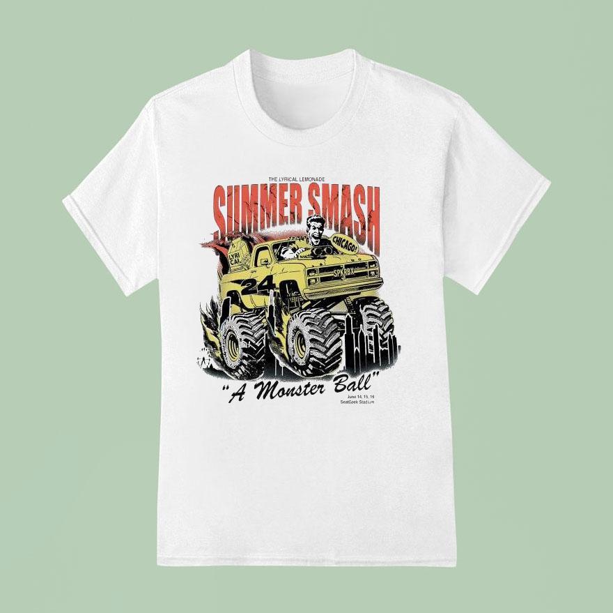 The Lyrical Lemonade Summer Smash Chicago A Monster Ball June Seatgeek Stadium Monster Truck T Shirt