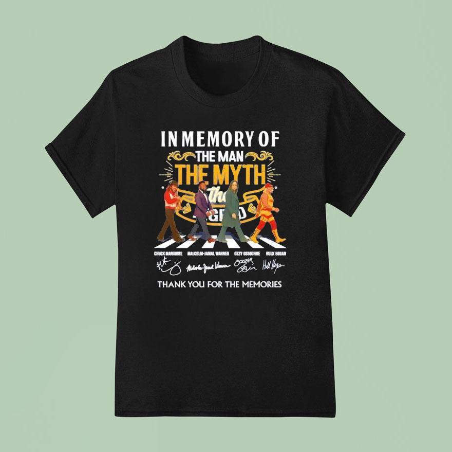The Man The Myth Hulk Hogan Ozzy Osbourne Chuck Mangione Signatures T Shirt