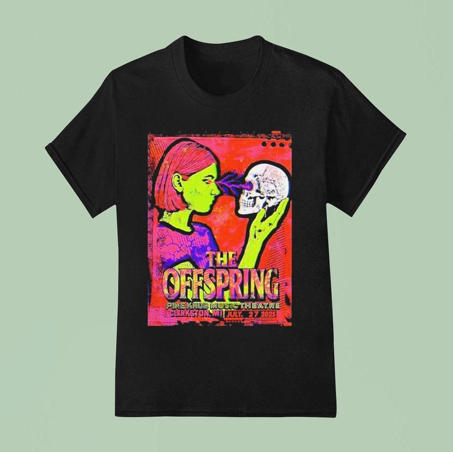 The Offspring Show At Pine Knob Music Theatre In Clarkston Michigan On July With Skull And Psychedelic Girl T Shirt