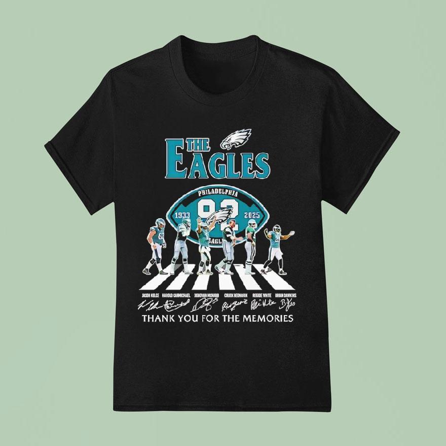 The Philadelphia Eagles Thank You For The Memories Signatures T Shirt